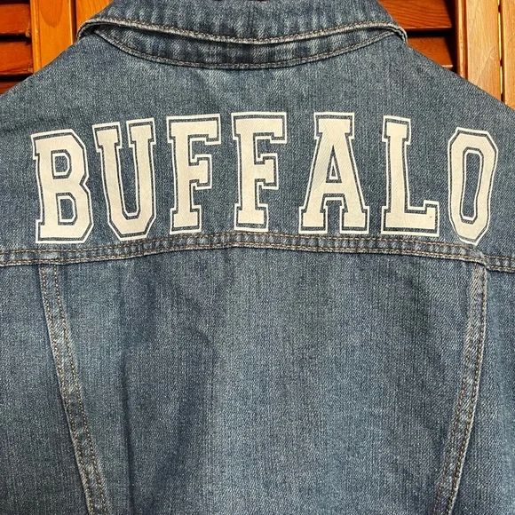 Buffalo Bills Crop Denim Jacket - Picture 2 of 5